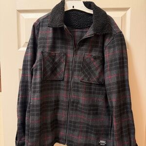 Wesc Black and Red Checkered Shirt Jacket
